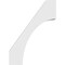 Ekena Millwork 3-in. W x 16-in. D x 22-in. H Westlake Architectural Grade PVC Knee Brace BRCP03X16X22WTL - alternate 2